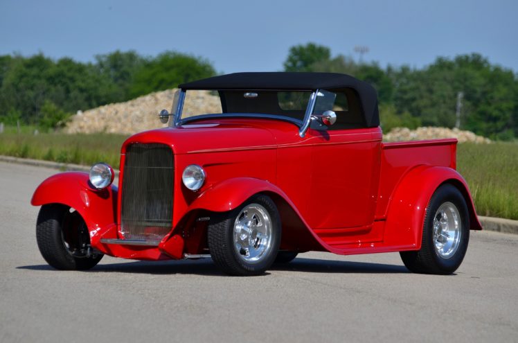 1932, Ford, Pickup, Roadster, Street, Rod, Hot, Streetrod, Hotrod, Red, Usa, 4200×2780 06 HD Wallpaper Desktop Background