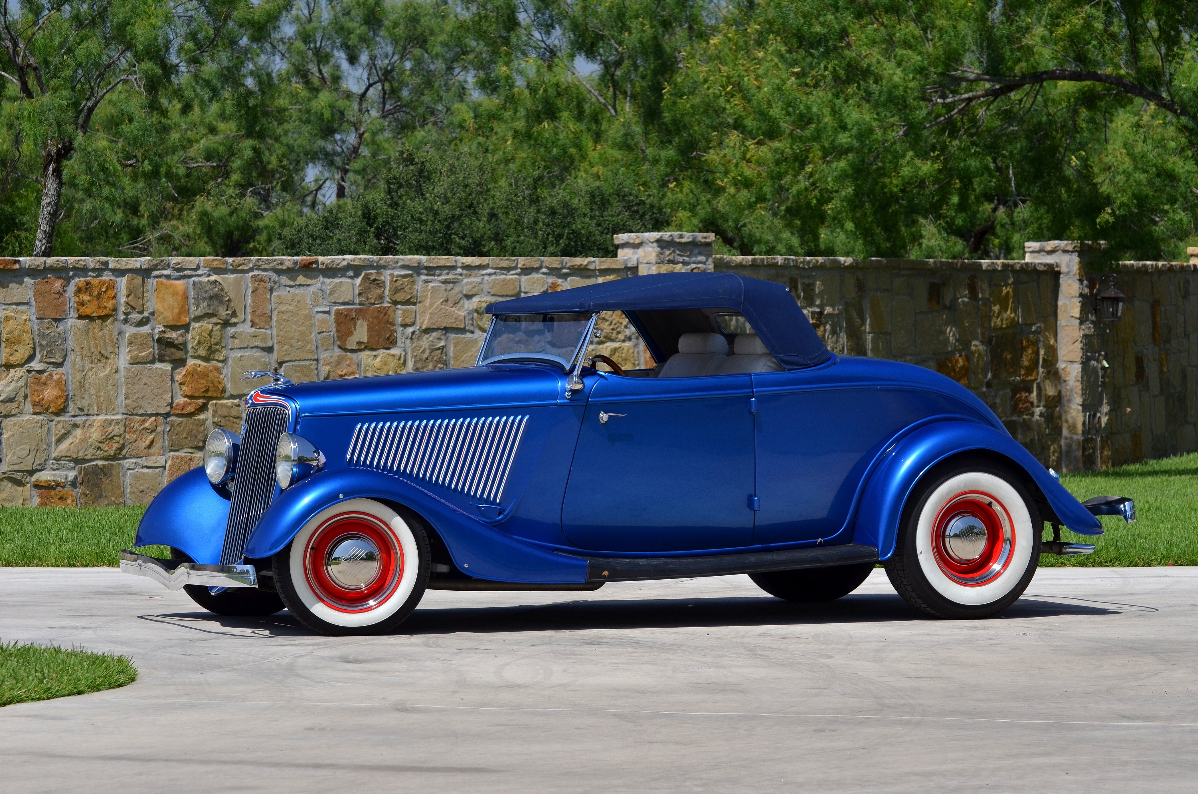 1934, Ford, Roadster, Hotrod, Hot, Rod, Custom, Old, School, Blue, Usa, 4200x2780 02 Wallpaper