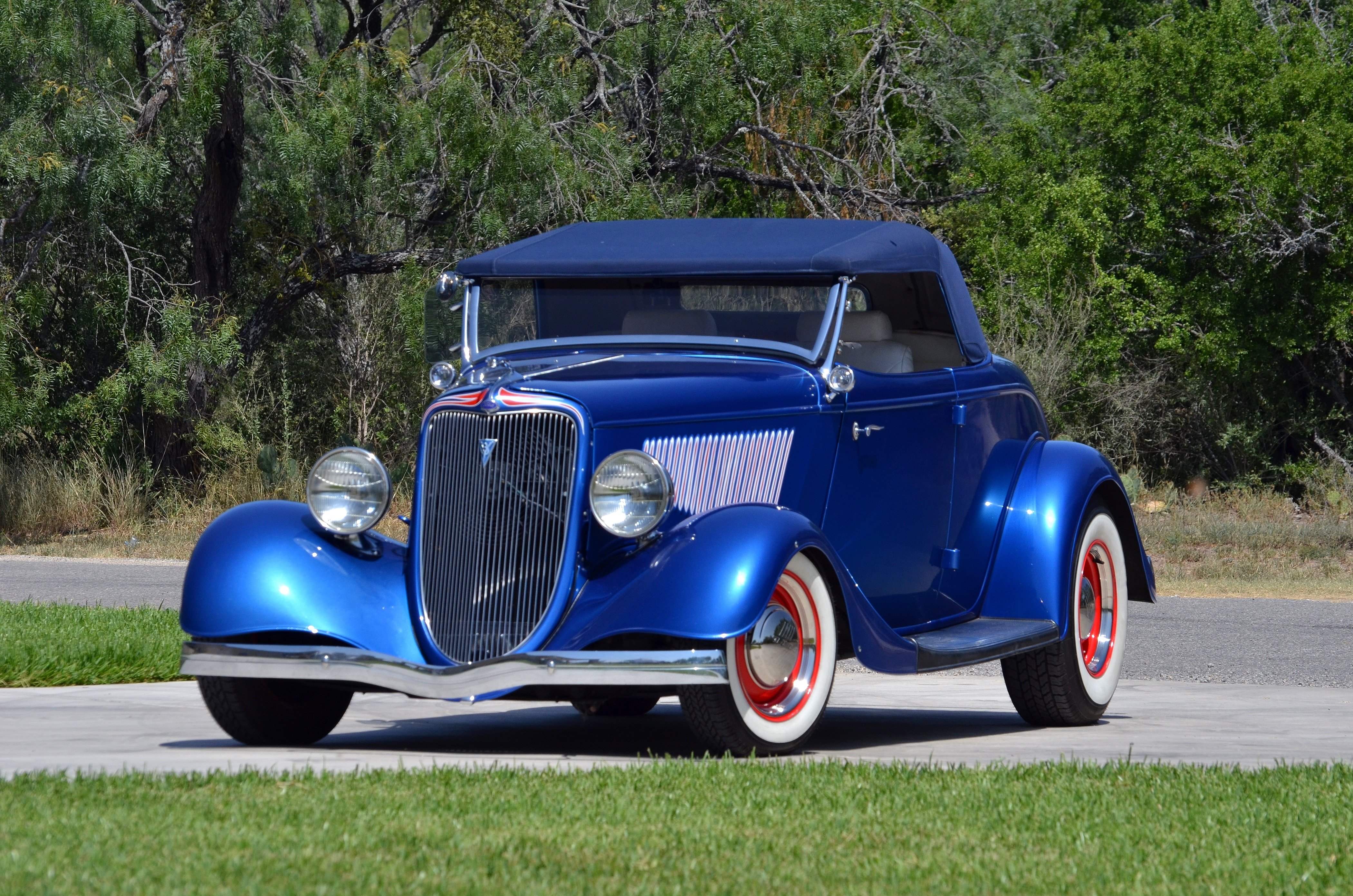 1934, Ford, Roadster, Hotrod, Hot, Rod, Custom, Old, School, Blue, Usa, 4200x2780 01 Wallpaper