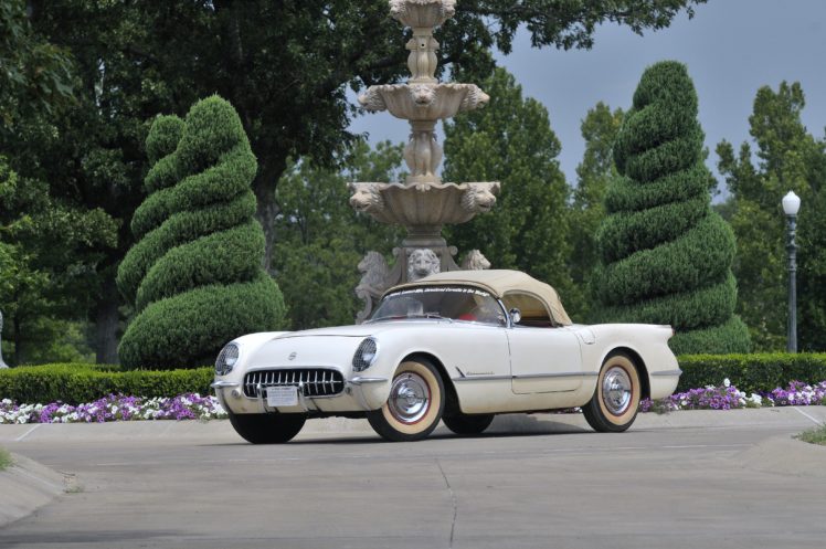 1954, Corvette, Roadster, Classic, Old, Retro, White, Usa, 4200×2790 01 HD Wallpaper Desktop Background