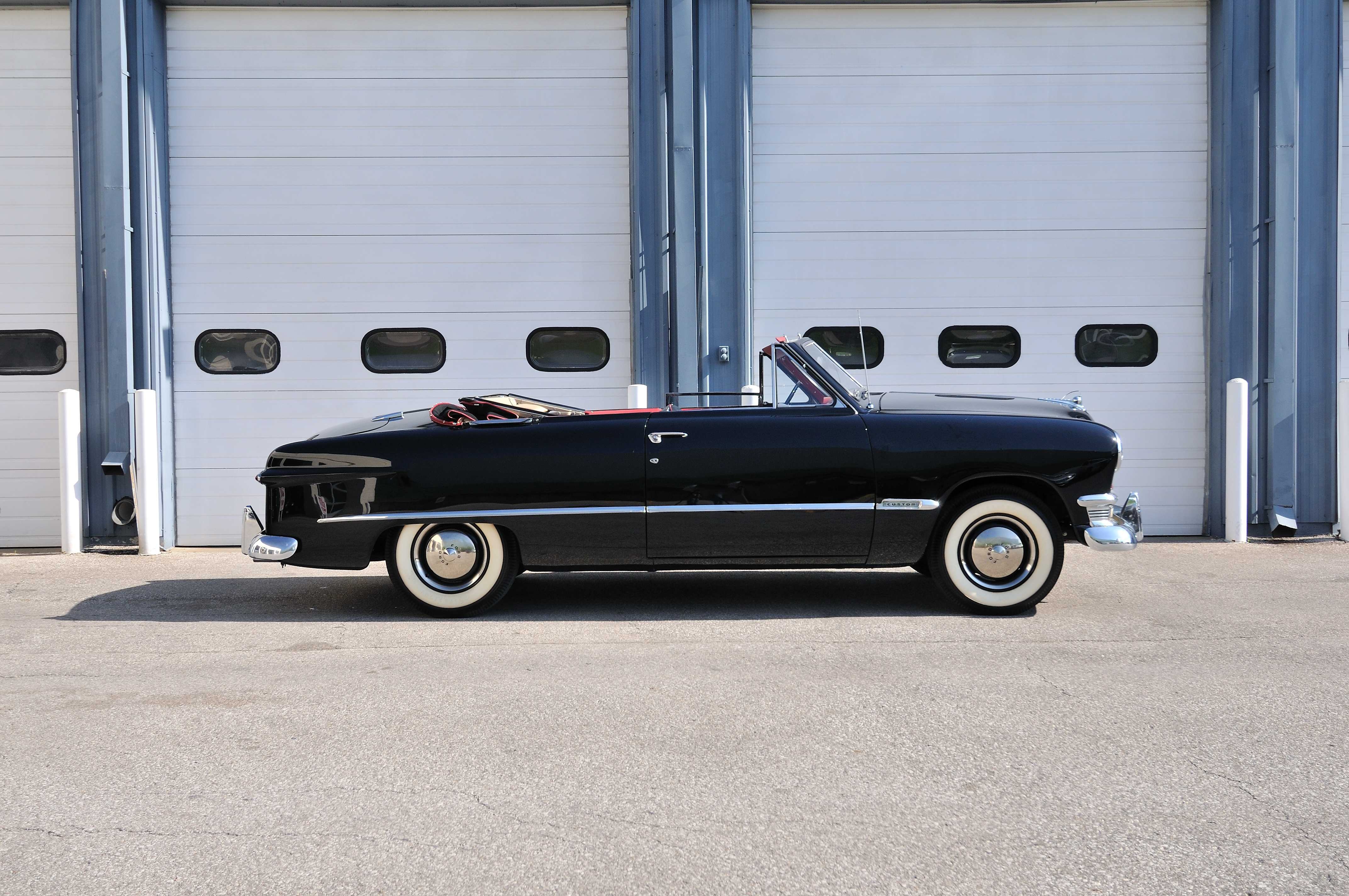 1950, Ford, Custom, Convertible, Black, Classic, Old, Vintage, Usa, 4288x2848 03 Wallpaper