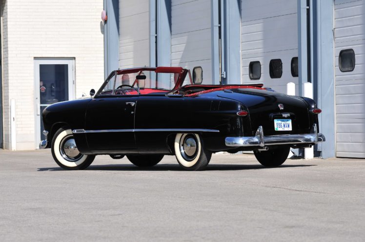 1950, Ford, Custom, Convertible, Black, Classic, Old, Vintage, Usa, 4288×2848 04 HD Wallpaper Desktop Background