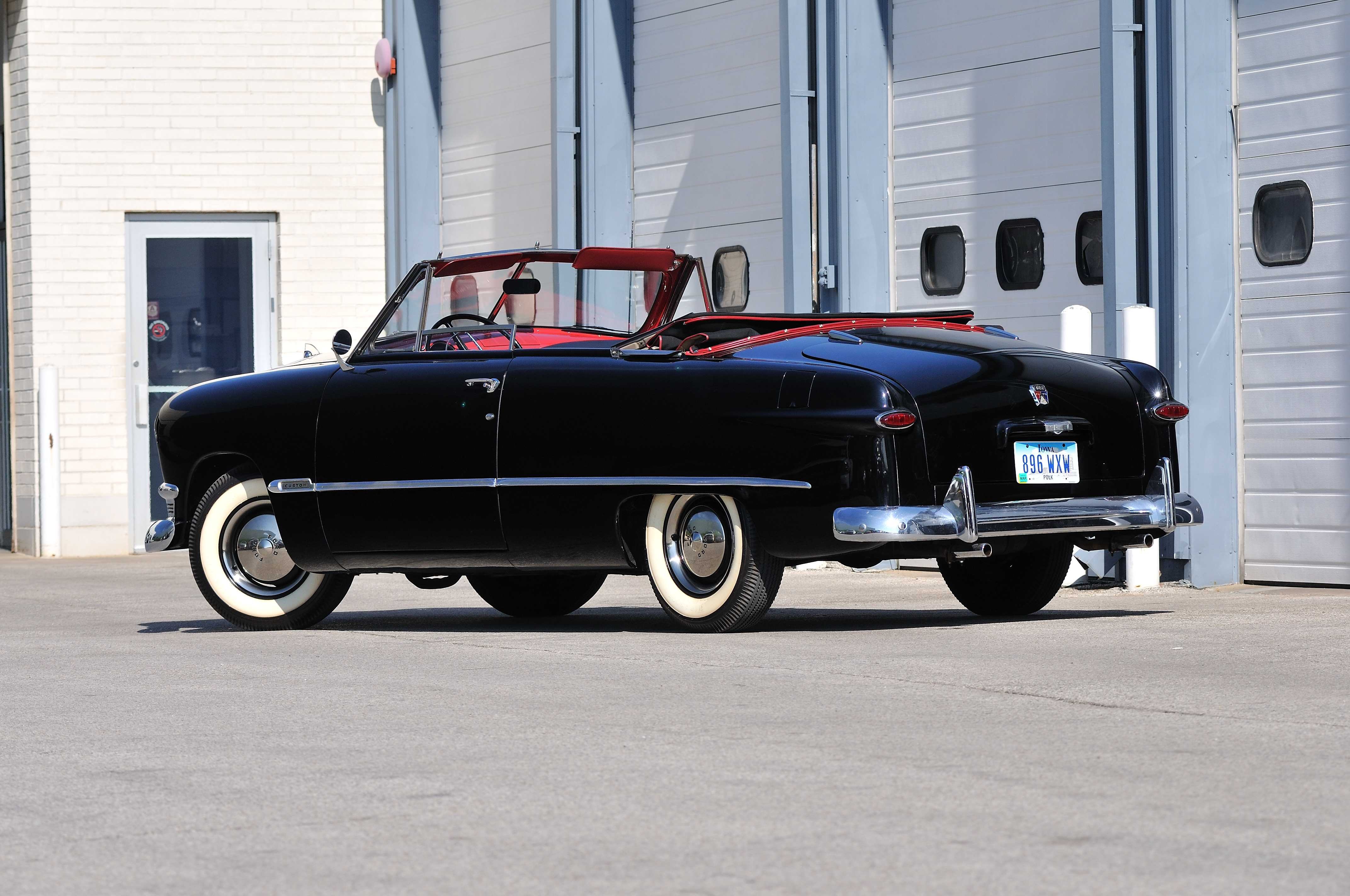 1950, Ford, Custom, Convertible, Black, Classic, Old, Vintage, Usa, 4288x2848 04 Wallpaper