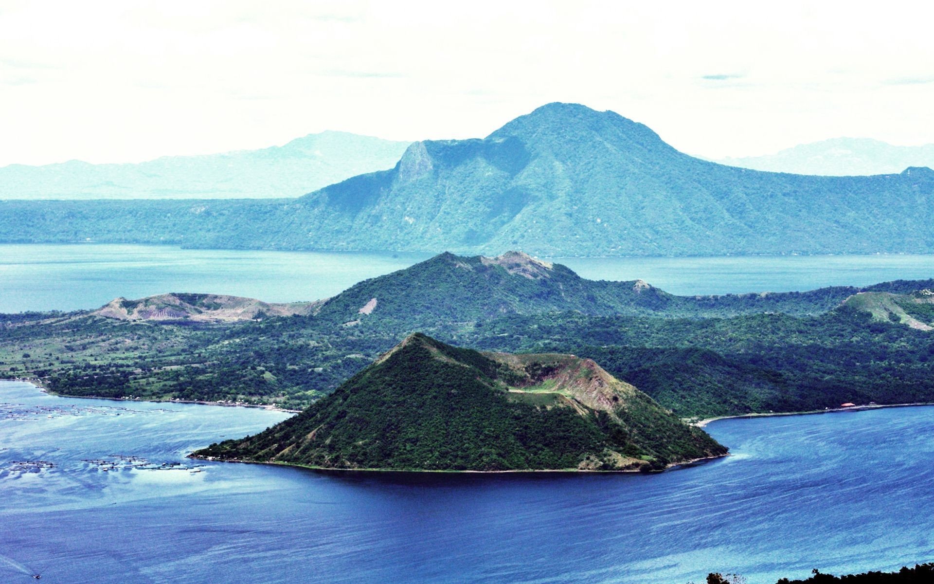 volcano, Mountain, Lava, Nature, Landscape, Mountains, Fire, Ocean, Sea, Island Wallpaper