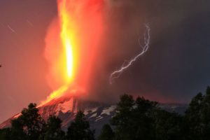 volcano, Mountain, Lava, Nature, Landscape, Mountains, Fire, Lightning, Storm