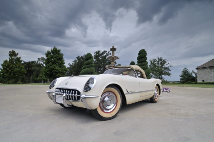 1954, Corvette, Roadster, Classic, Old, Retro, White, Usa, 4200×2790 04 HD Wallpaper Desktop Background