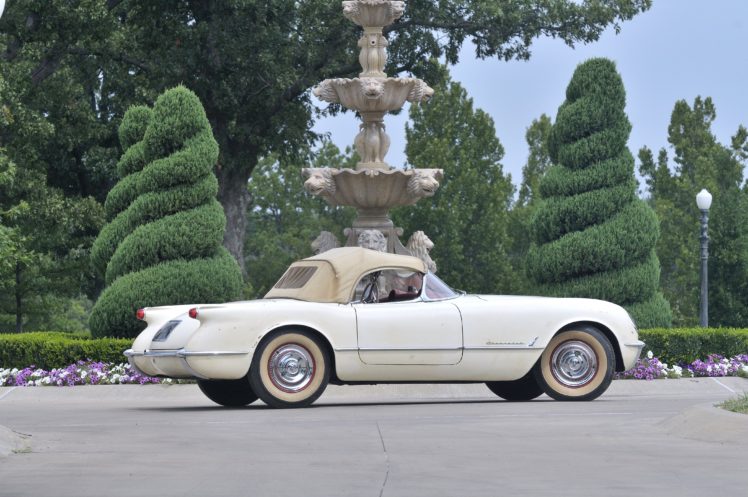 1954, Corvette, Roadster, Classic, Old, Retro, White, Usa, 4200×2790 03 HD Wallpaper Desktop Background