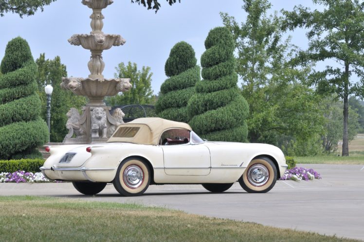 1954, Corvette, Roadster, Classic, Old, Retro, White, Usa, 4200×2790 07 HD Wallpaper Desktop Background