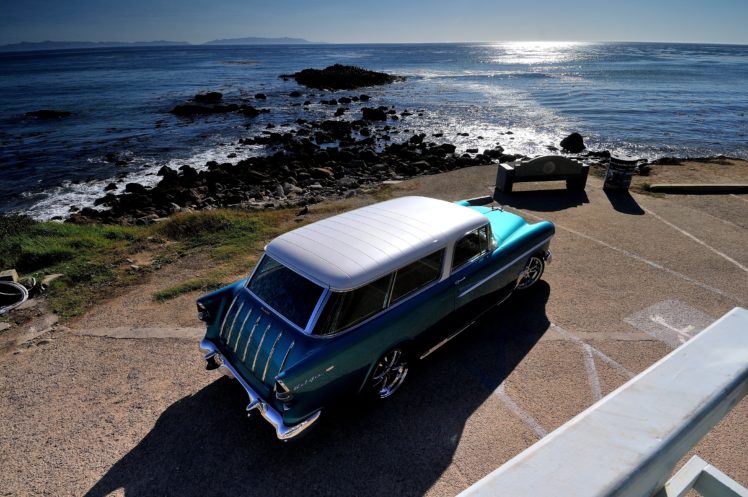1955, Chevrolet, Chevy, Nomad, Streetrod, Street, Rod, Hot, Blue, Usa 4200×2790 06 HD Wallpaper Desktop Background