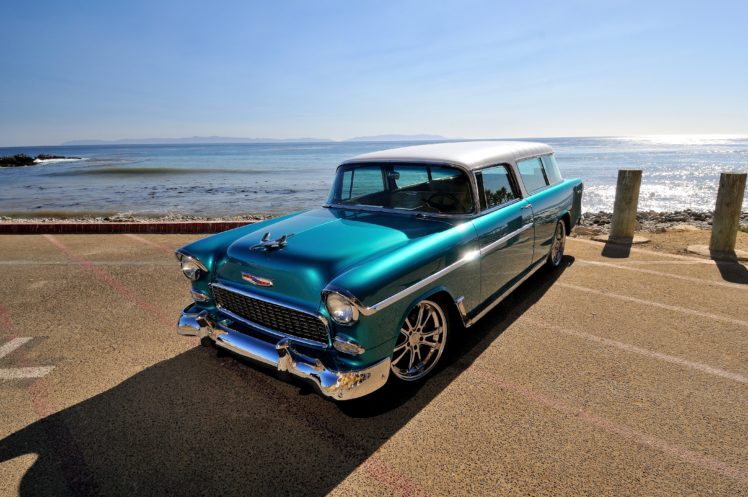 1955, Chevrolet, Chevy, Nomad, Streetrod, Street, Rod, Hot, Blue, Usa 4200×2790 07 HD Wallpaper Desktop Background