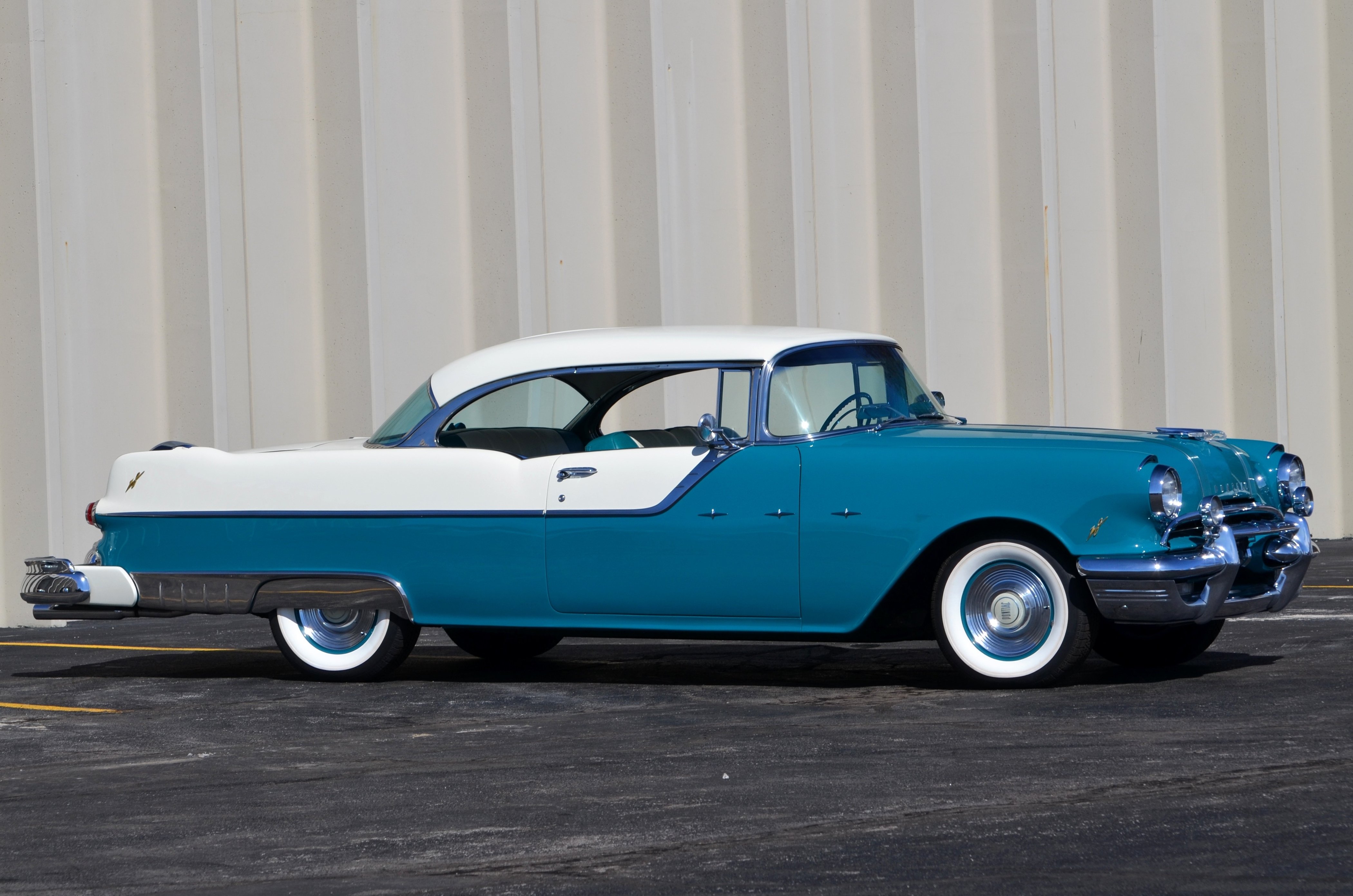 1955, Pontiac, Star, Cheif, Super, Eight, Coupe, Blue, Classic, Old, Retro, Usa, 4200x2780 02 Wallpaper