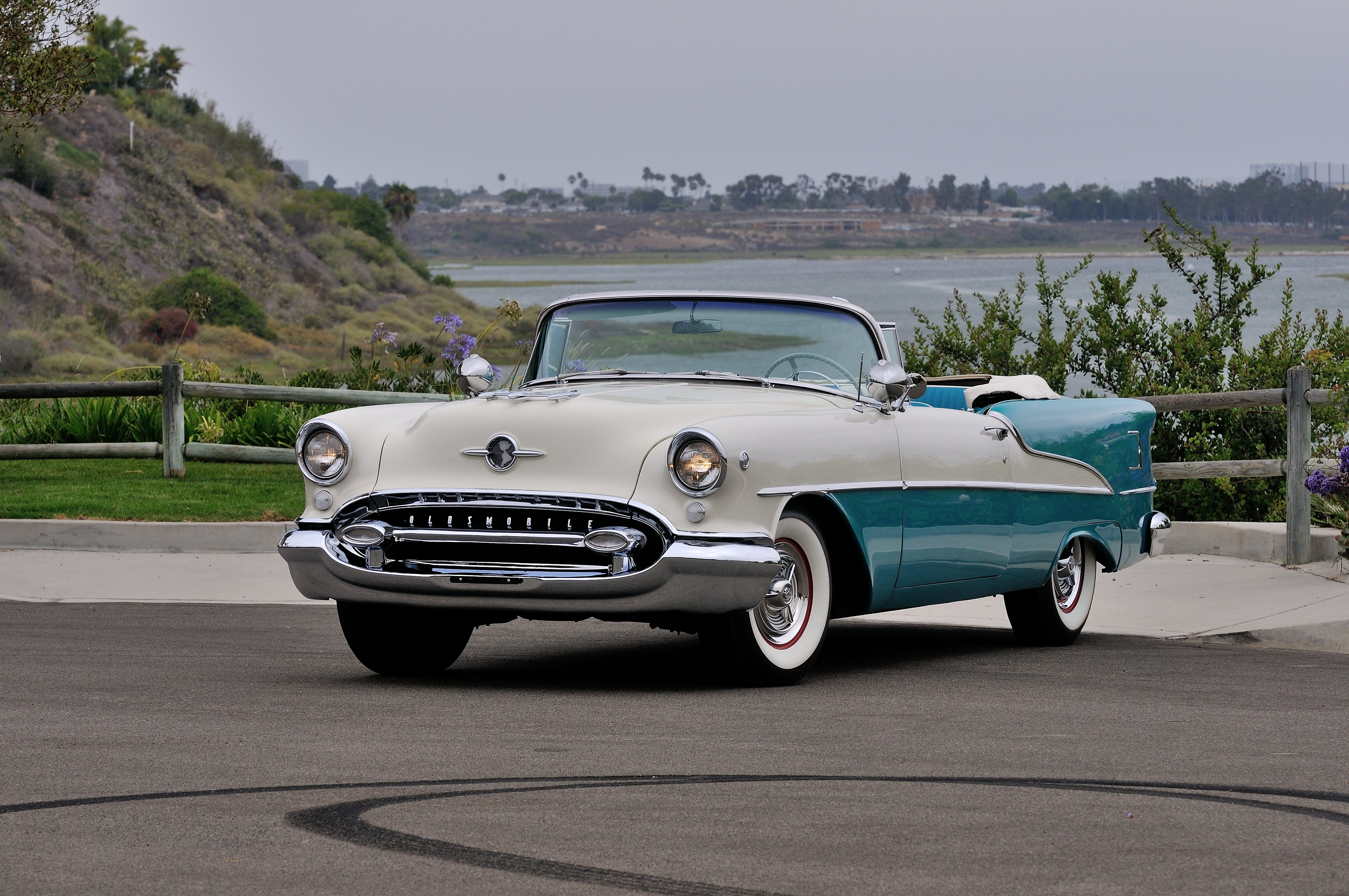 1955, Oldsmobile, Rocket, 88, Convertible, Classic, Old, Vintage, Usa, 4288x2848 01 Wallpaper