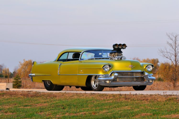 1956, Cadillac, Coupe, Deville, Streetdrag, Street, Drag, Blower, Yellow, Usa, 4200×2790 01 HD Wallpaper Desktop Background