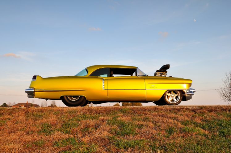 1956, Cadillac, Coupe, Deville, Streetdrag, Street, Drag, Blower, Yellow, Usa, 4200×2790 03 HD Wallpaper Desktop Background