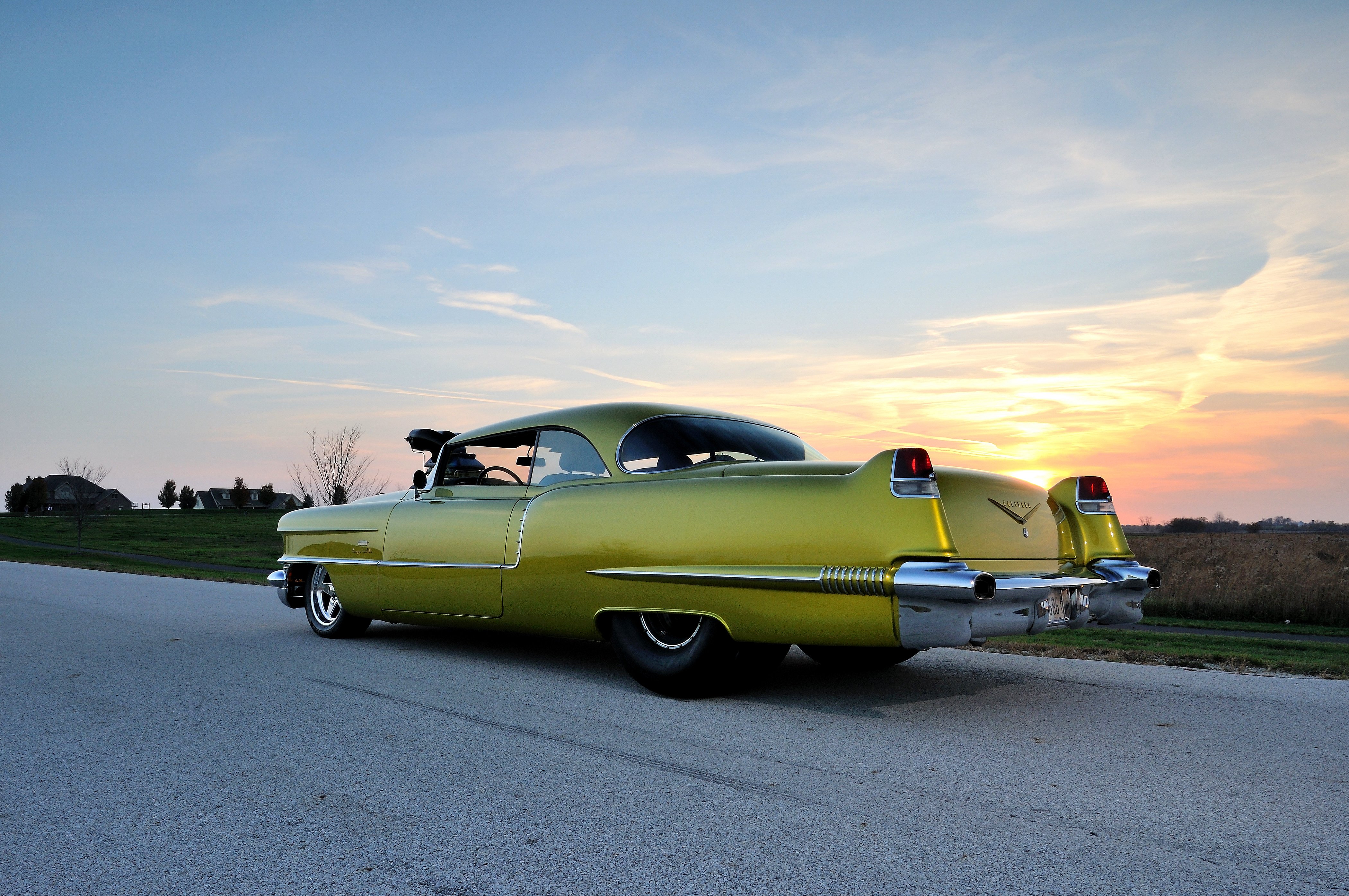 1956, Cadillac, Coupe, Deville, Streetdrag, Street, Drag, Blower, Yellow, Usa, 4200x2790 05 Wallpaper