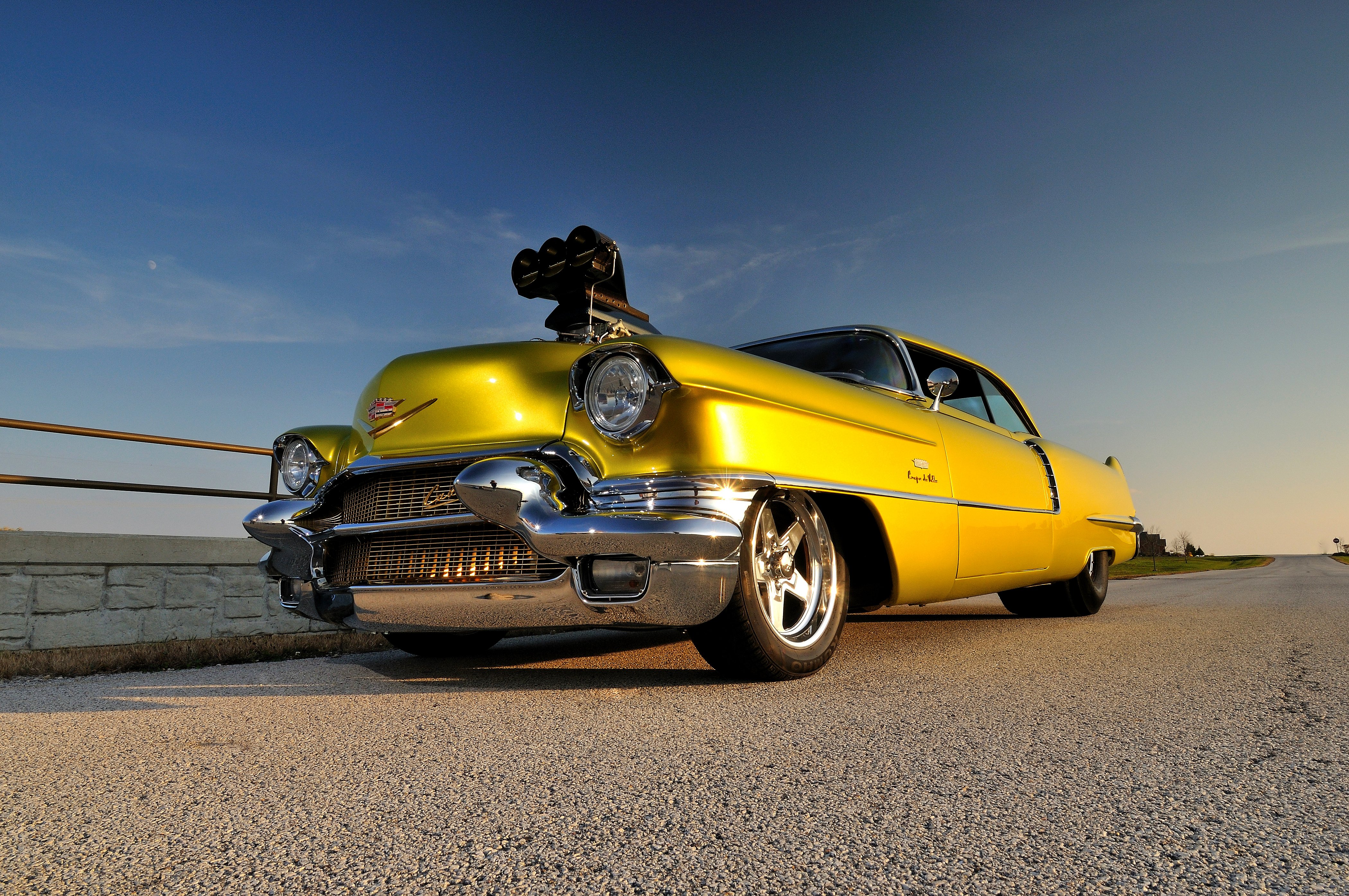 1956, Cadillac, Coupe, Deville, Streetdrag, Street, Drag, Blower, Yellow, Usa, 4200x2790 04 Wallpaper