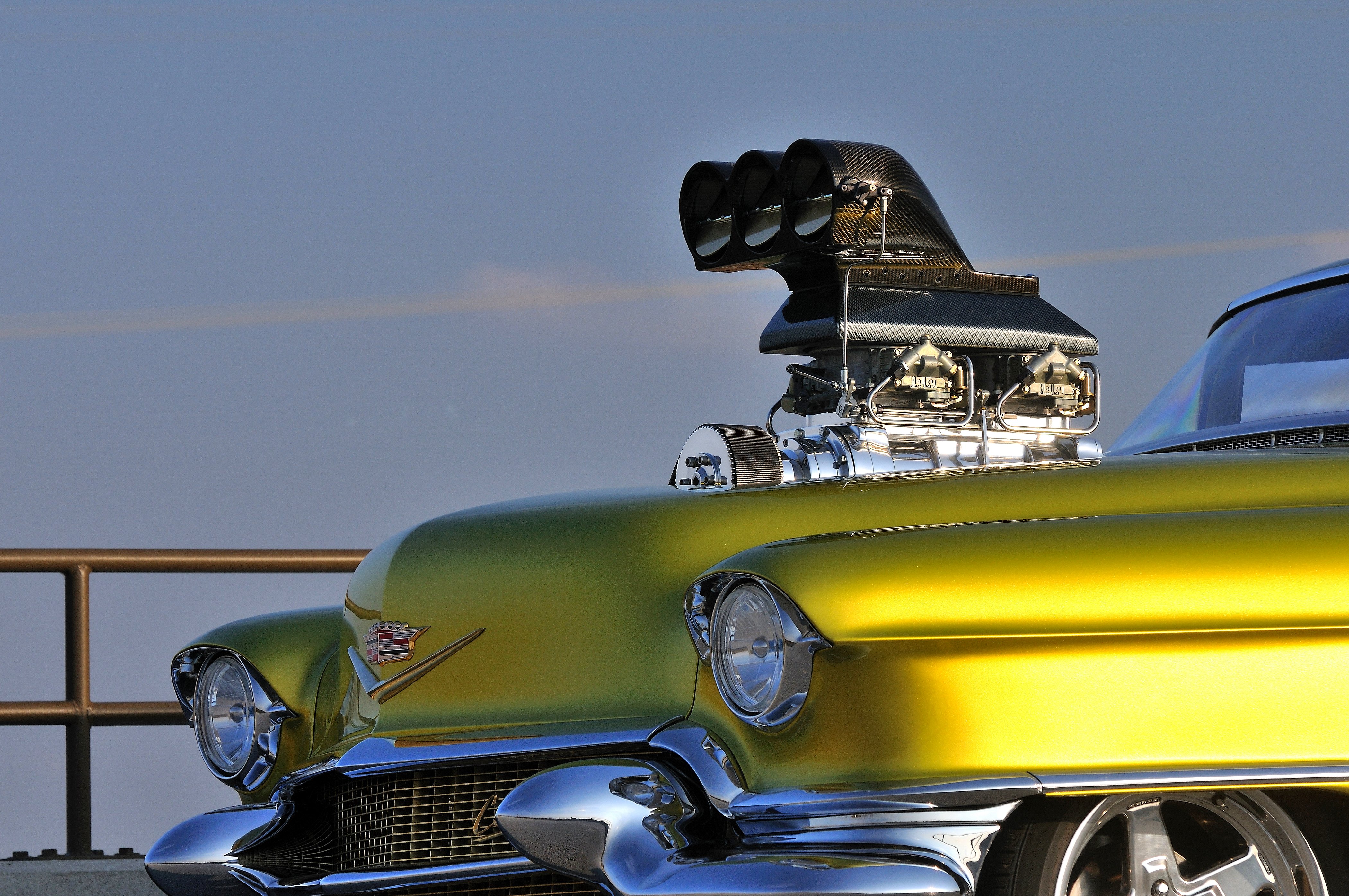 1956, Cadillac, Coupe, Deville, Streetdrag, Street, Drag, Blower, Yellow, Usa, 4200x2790 06 Wallpaper
