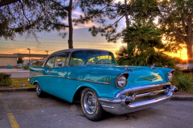 1957, Chevrolet, Chevy, Streetrod, Street, Hod, Rot, Muscle, Blue, Hdri, Usa, 4500×3000 01 HD Wallpaper Desktop Background