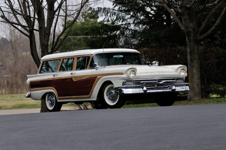 1957, Ford, Country, Squire, Wagon, 4, Door, White, Usa, 3288×2848 01 HD Wallpaper Desktop Background