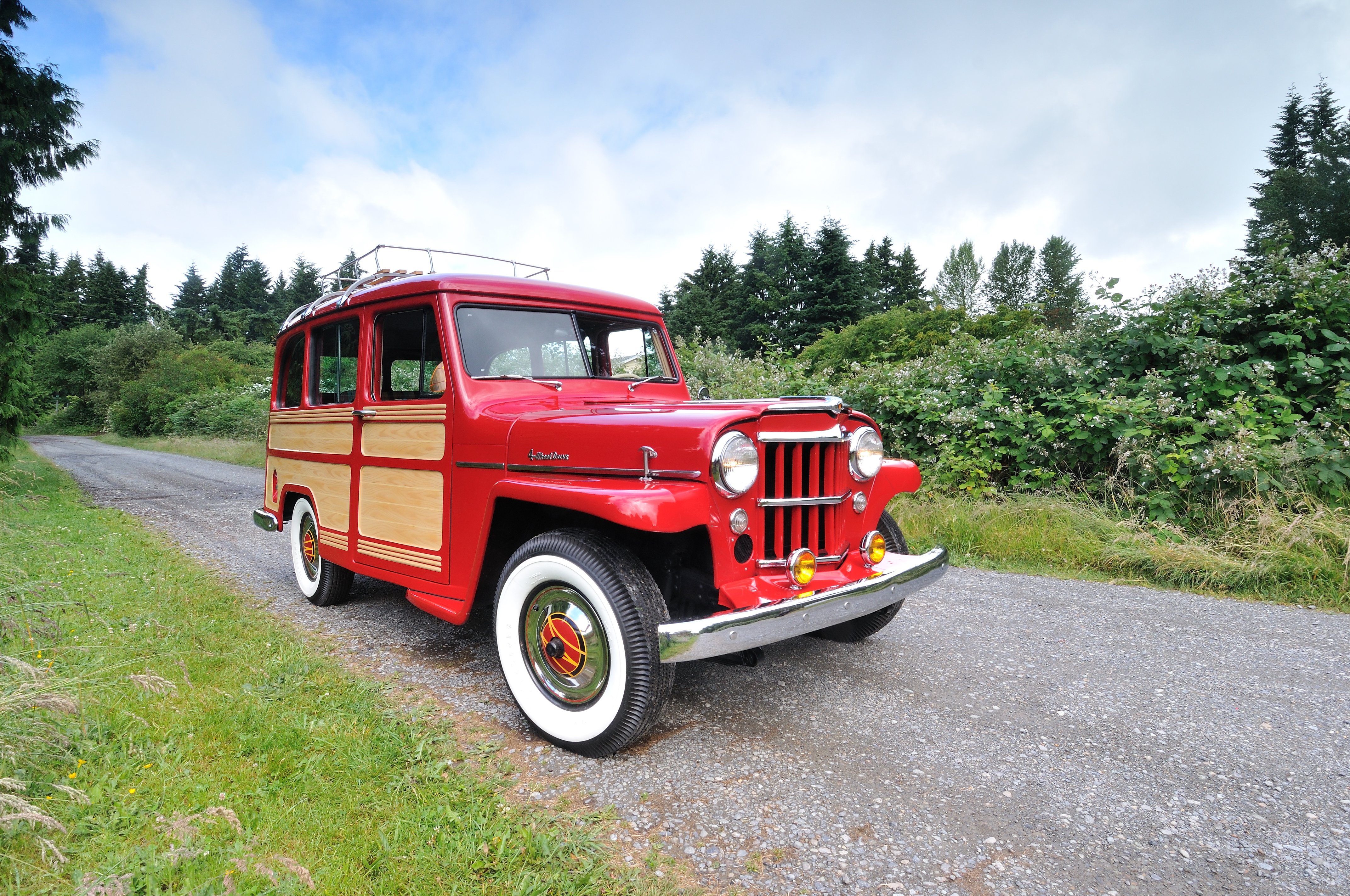 1957, Willys, Jeep, Wagon, Fourwhell, Drive, Red, Classic, Old, Vintage, Usa, 4288x2848 05 Wallpaper