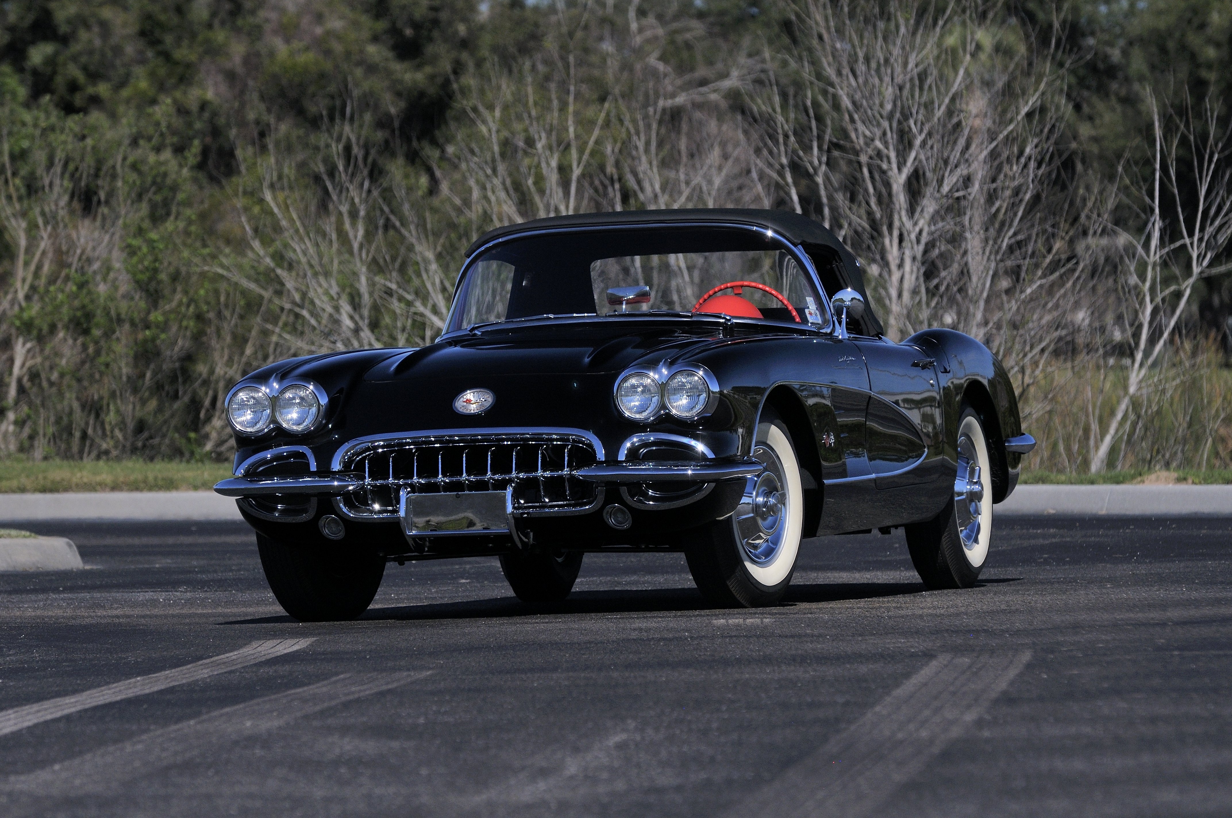 1958, Chevrolet, Corvette, Black, Muscle, Classic, Old, Usa, 4288x2848 01 Wallpaper