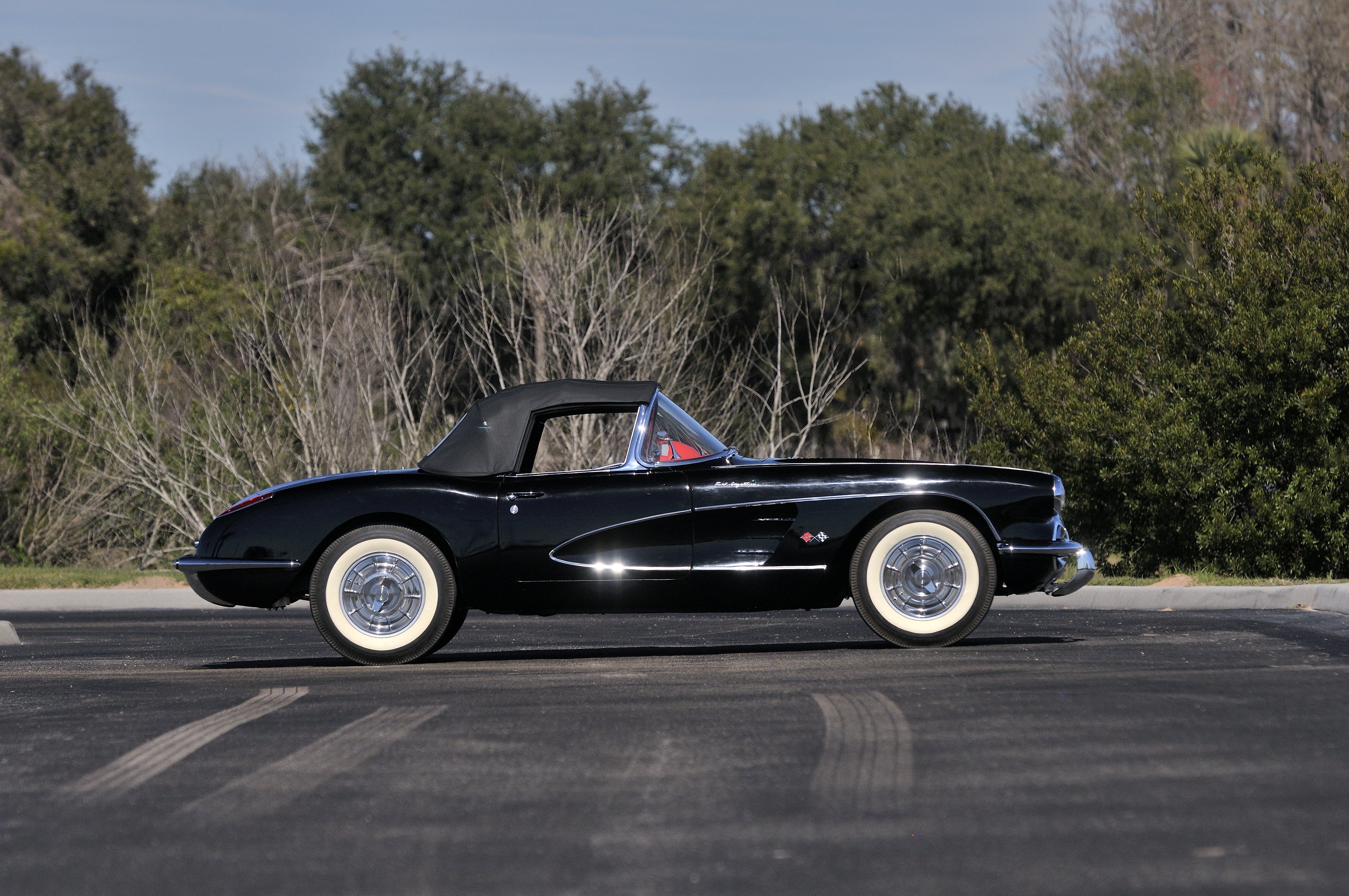 1958, Chevrolet, Corvette, Black, Muscle, Classic, Old, Usa, 4288x2848 02 Wallpaper