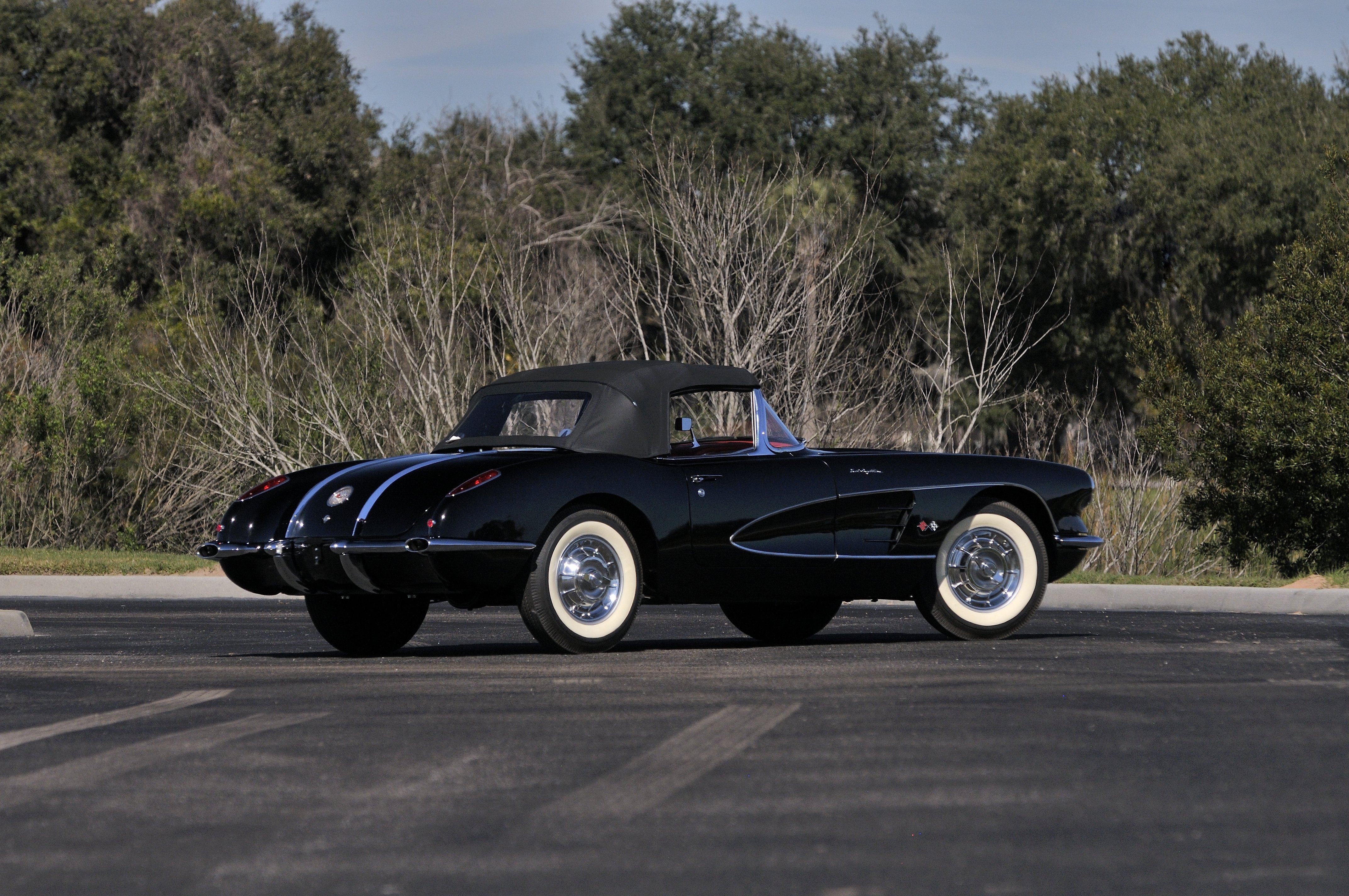 1958, Chevrolet, Corvette, Black, Muscle, Classic, Old, Usa, 4288x2848 03 Wallpaper