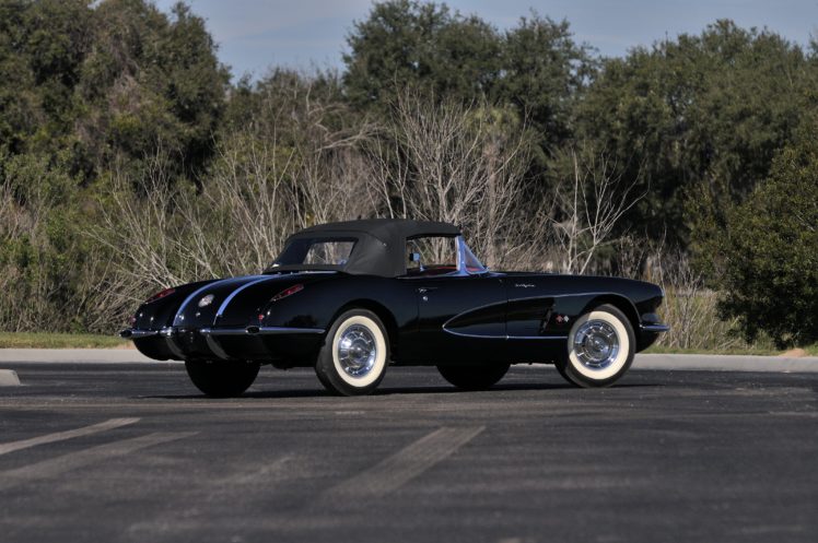 1958, Chevrolet, Corvette, Black, Muscle, Classic, Old, Usa, 4288×2848 03 HD Wallpaper Desktop Background