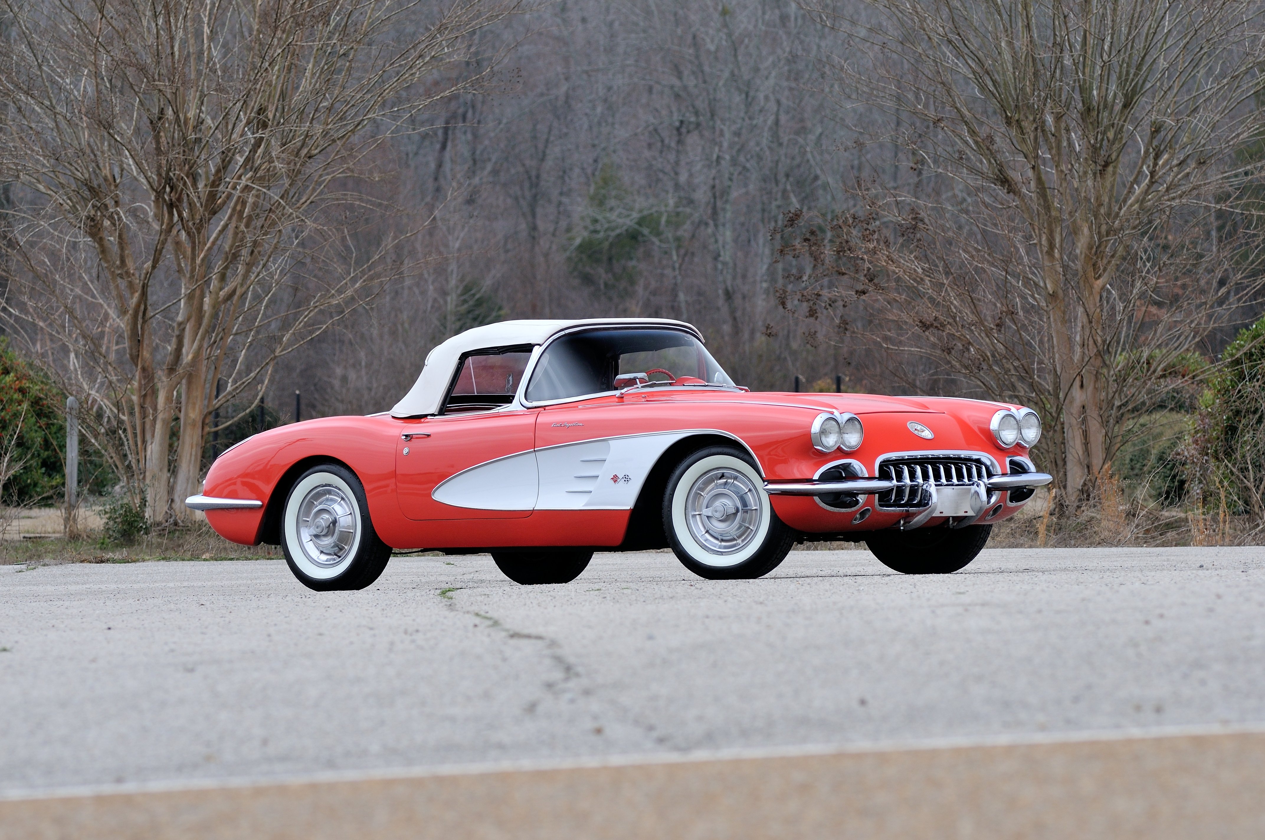1958, Chevrolet, Corvette, Red, Muscle, Classic, Old, Usa, 4288x2848 01 Wallpaper