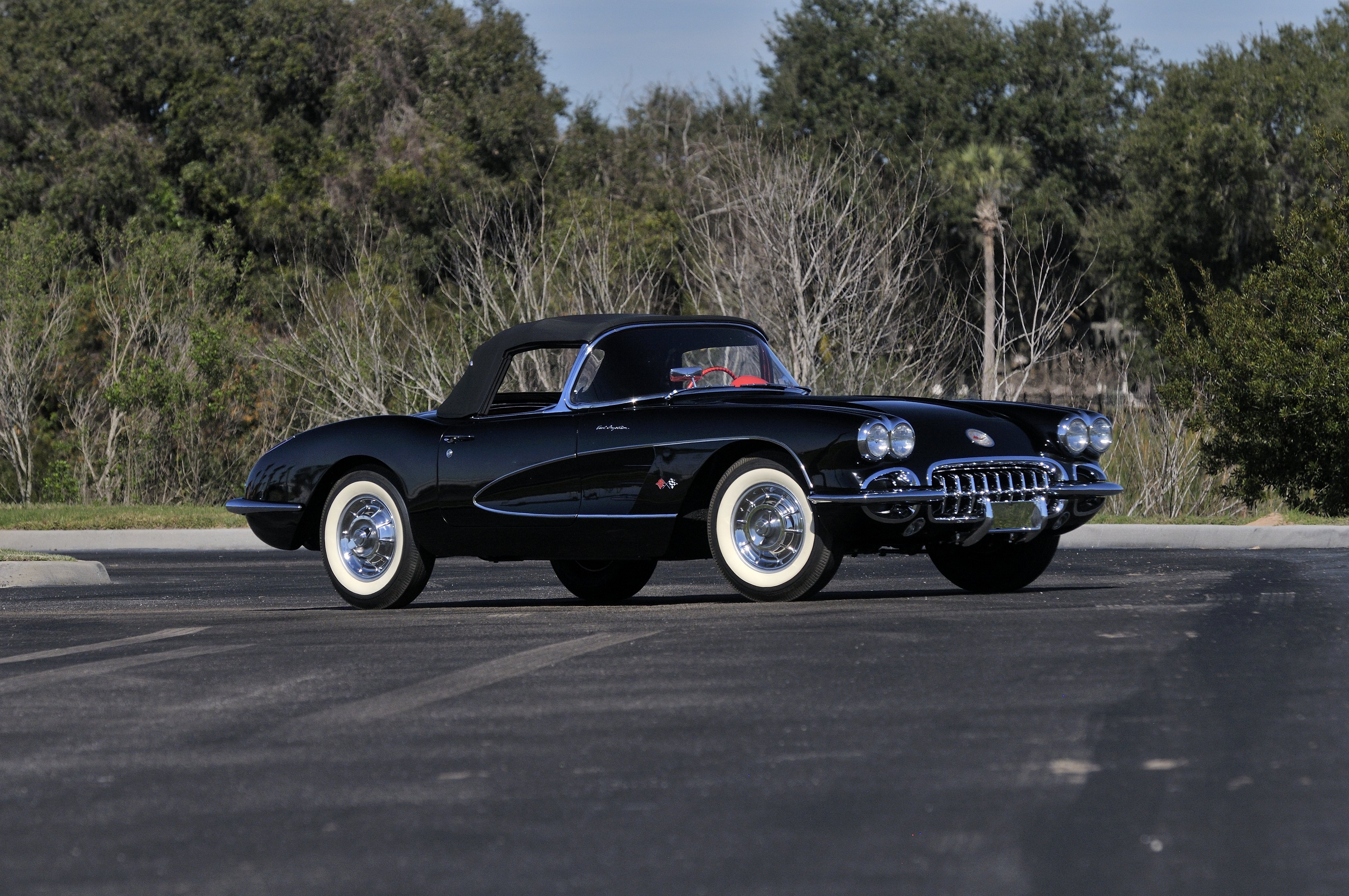 1958, Chevrolet, Corvette, Black, Muscle, Classic, Old, Usa, 4288x2848 06 Wallpaper