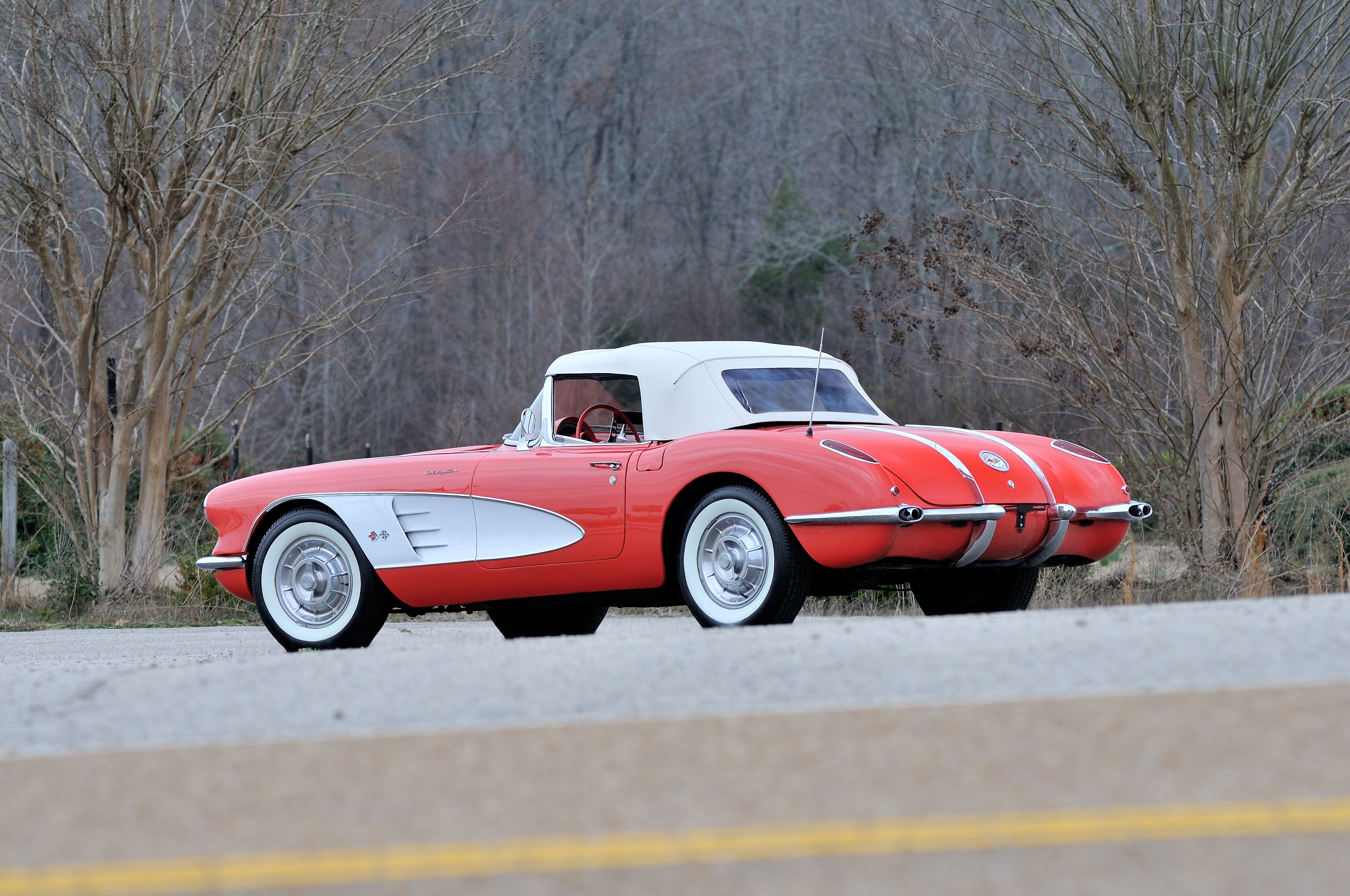 1958, Chevrolet, Corvette, Red, Muscle, Classic, Old, Usa, 4288x2848 03 Wallpaper