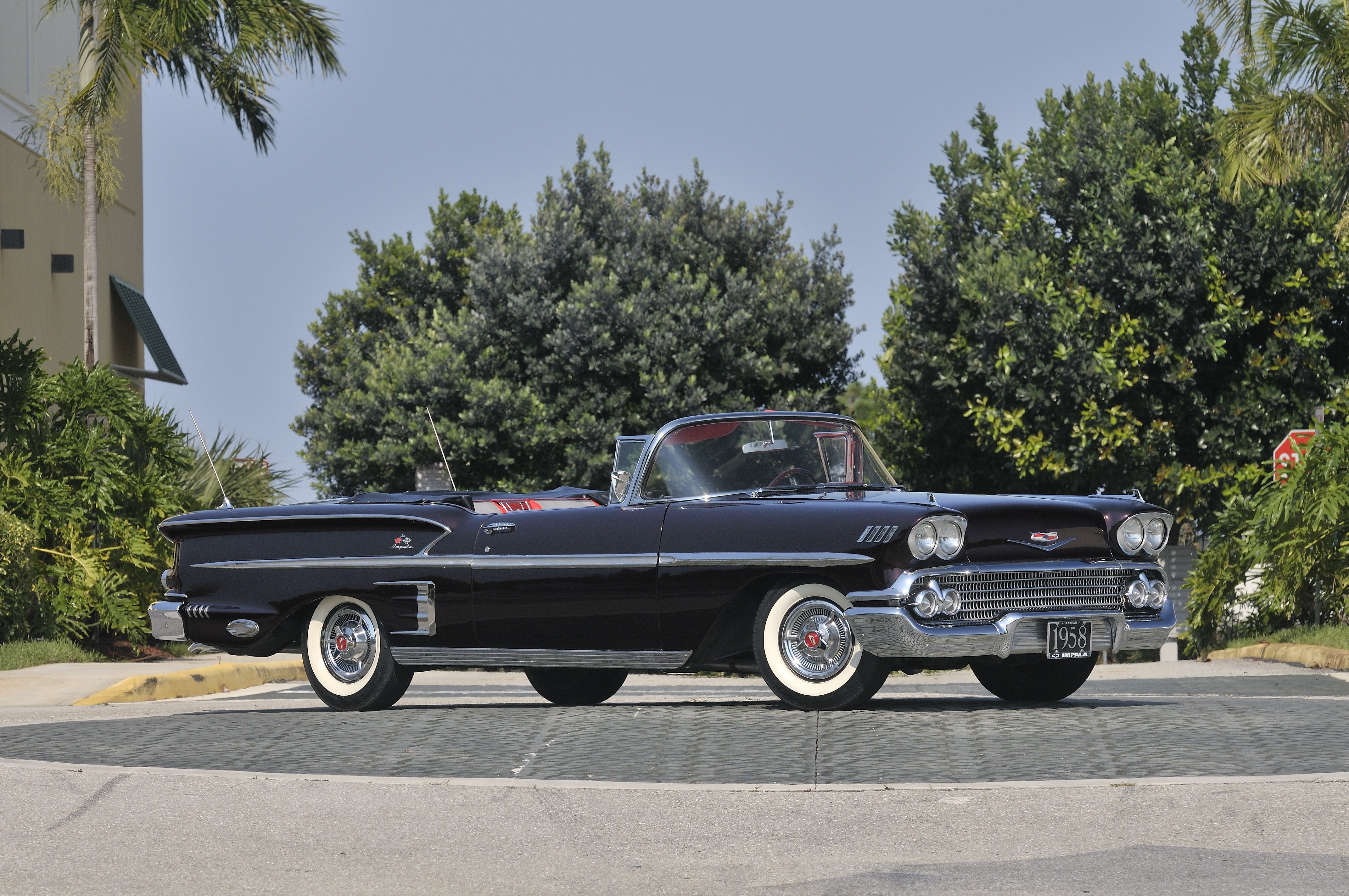 1958, Chevrolet, Imapala, Convertible, Black, Classic, Old, Usa, 4288x2848 02 Wallpaper