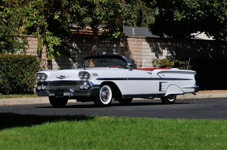 1958, Chevrolet, Imapala, Convertible, White, Classic, Old, Usa, 4288×2848 01 HD Wallpaper Desktop Background