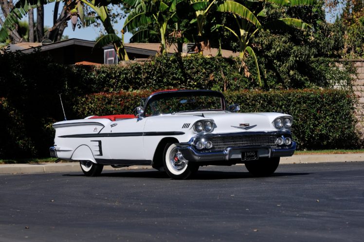 1958, Chevrolet, Imapala, Convertible, White, Classic, Old, Usa, 4288×2848 05 HD Wallpaper Desktop Background