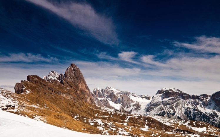 mountains, Landscape, Nature, Mountain, Winter HD Wallpaper Desktop Background