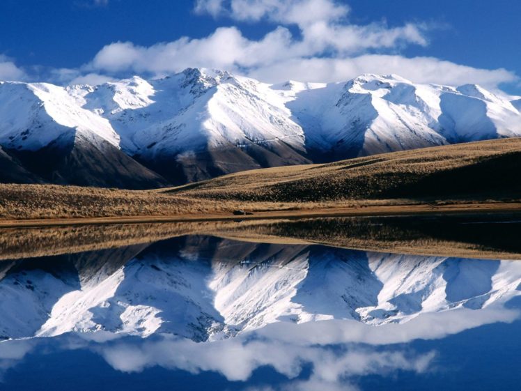 mountains, Landscape, Nature, Mountain, Lake, Snow, Reflection HD Wallpaper Desktop Background