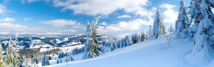 mountains, Landscape, Nature, Mountain, Winter, Clouds HD Wallpaper Desktop Background