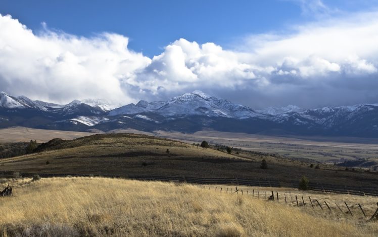 mountains, Landscape, Nature, Mountain, Snow, Clouds HD Wallpaper Desktop Background
