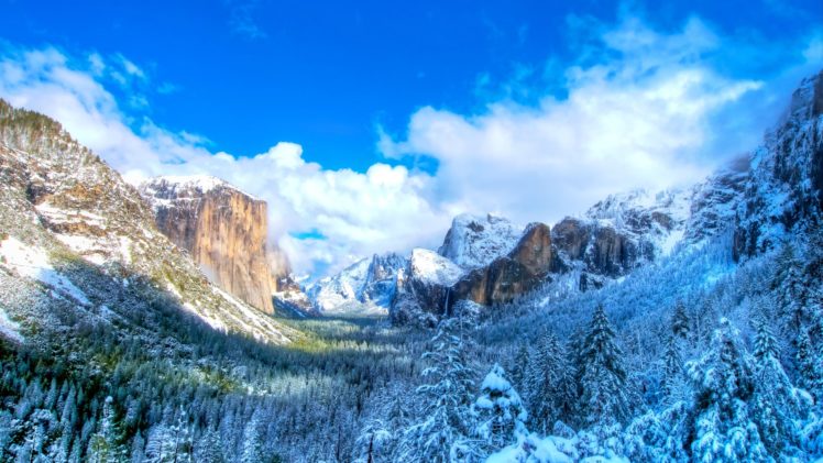 mountains, Landscape, Nature, Mountain, Winter, Snow, Forest HD Wallpaper Desktop Background