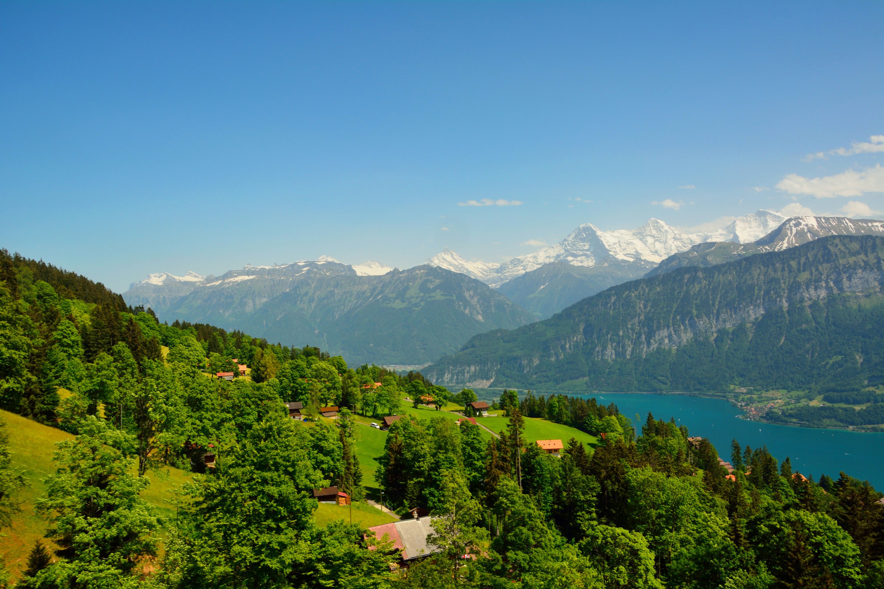 mountains, Landscape, Nature, Mountain, Lake, River Wallpaper