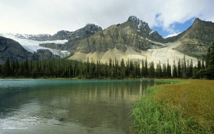 mountains, Landscape, Nature, Mountain, Lake, Snow, Forest HD Wallpaper Desktop Background