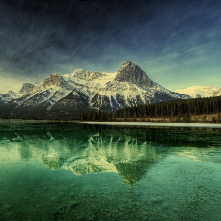 mountains, Landscape, Nature, Mountain, Lake, Reflection, Snow HD Wallpaper Desktop Background