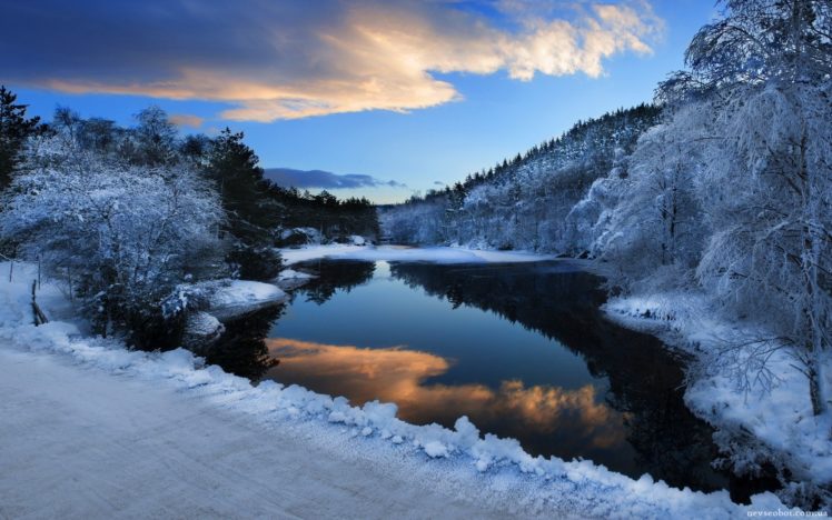 mountains, Landscape, Nature, Mountain, Winter, River, Lake HD Wallpaper Desktop Background