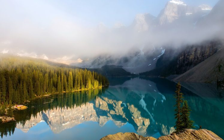 mountains, Landscape, Nature, Mountain, Lake, Forest HD Wallpaper Desktop Background