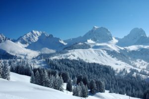 mountains, Landscape, Nature, Mountain, Forest, Winter