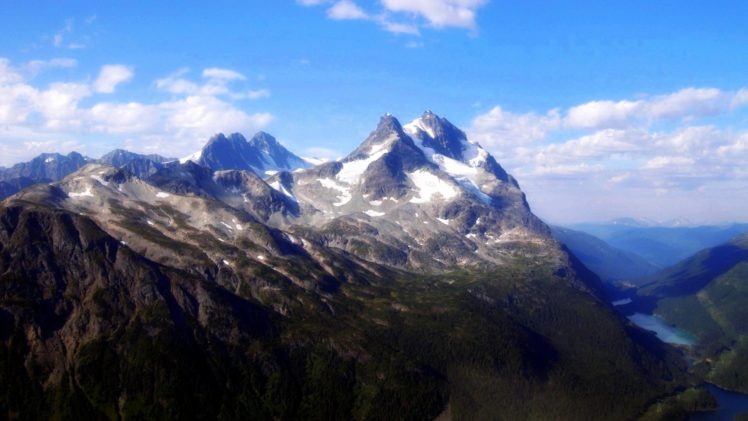 mountains, Landscape, Nature, Mountain, Snow, Forest HD Wallpaper Desktop Background