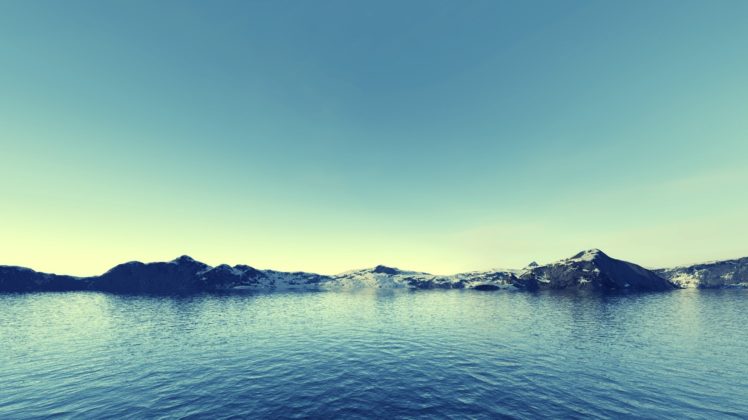 mountains, Landscape, Nature, Mountain, Lake, Ocean, Sea HD Wallpaper Desktop Background