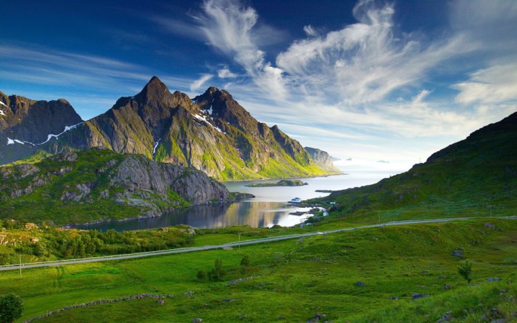 mountains, Landscape, Nature, Mountain, River, Lake, Ocean, Sea HD Wallpaper Desktop Background