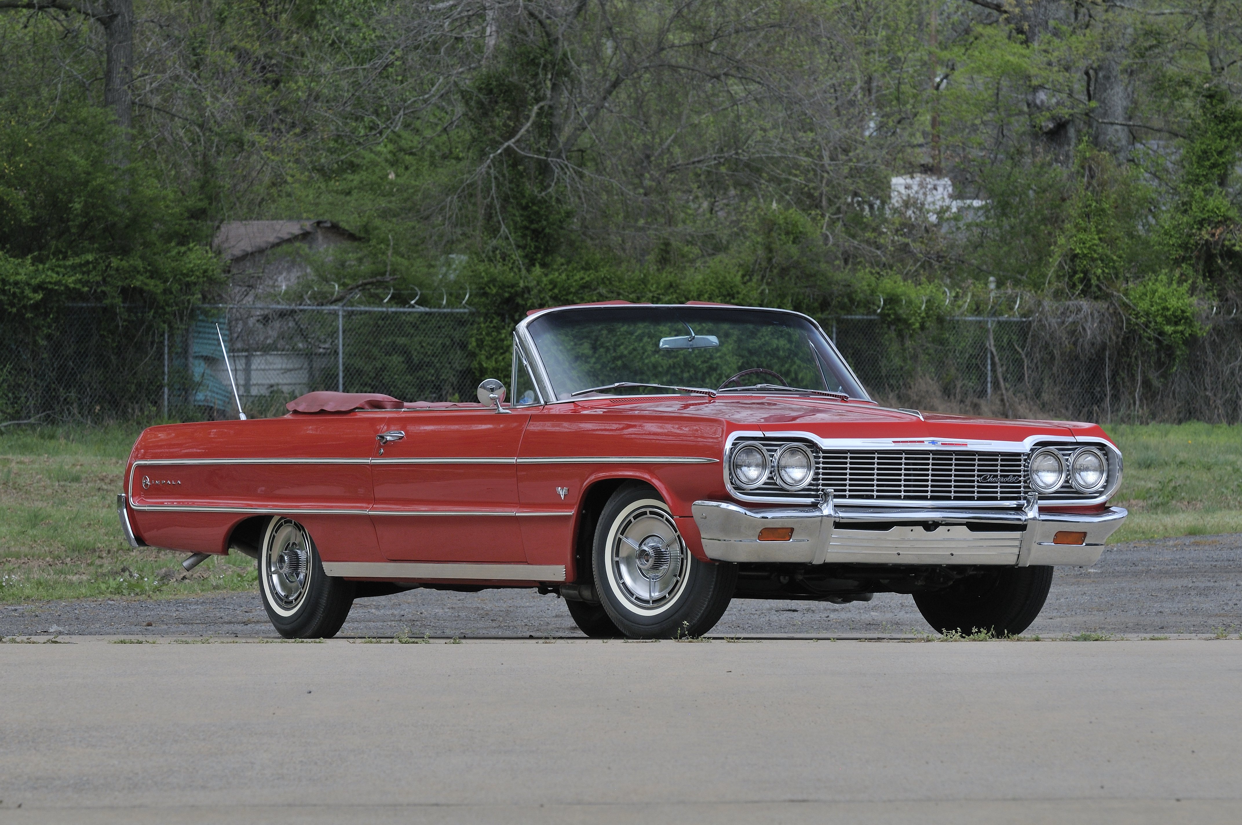 1964, Chevrolet, Impala, Ss, Convertible, Red, Classic old, Usa, 4288x2848 01 Wallpaper