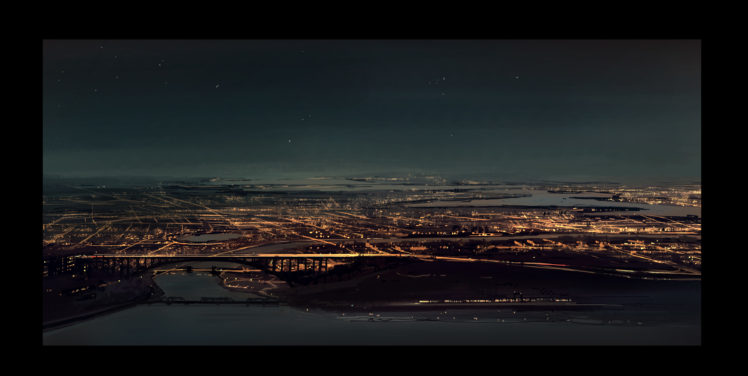 city, Landscape, Night, Original, Scenic, Seo, Tatsuya, Sky, Stars, Water HD Wallpaper Desktop Background